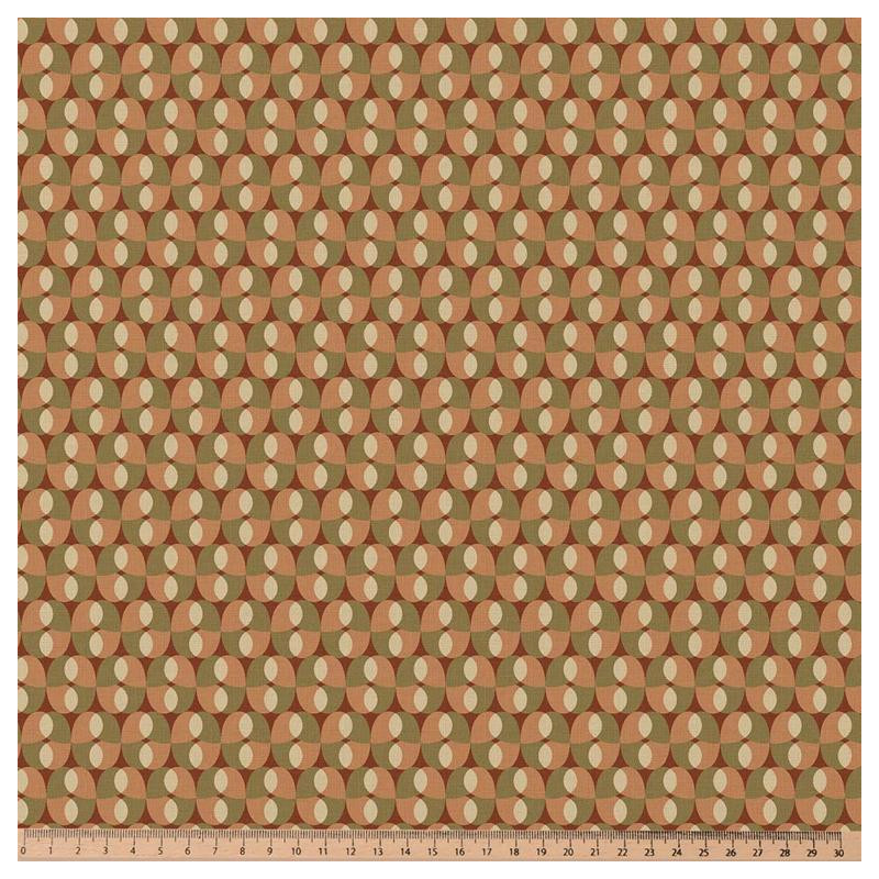 Printed Cotton BOHAZIA Khaki / Pink